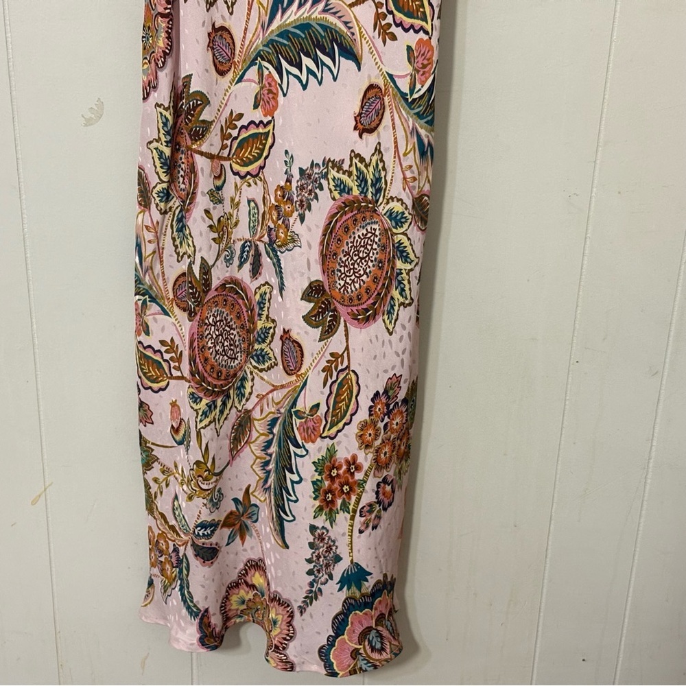 Kachel x Anthropologie Floral Flutter Sleeve Midi Dress Pink Romantic Boho Size - Picture 7 of 16